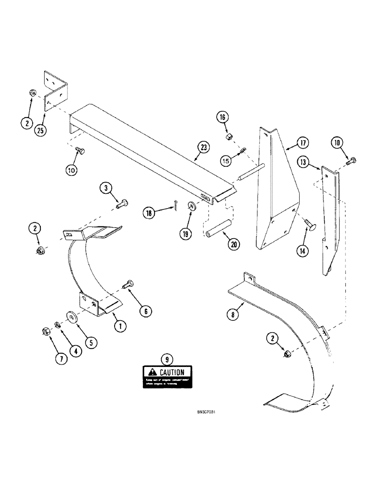 Схема запчастей Case IH 1660 - (9A-12) - SEPARATOR DRIVE SHIELDS, FOR USE WITH DISCHARGE BEATER (13) - FEEDER