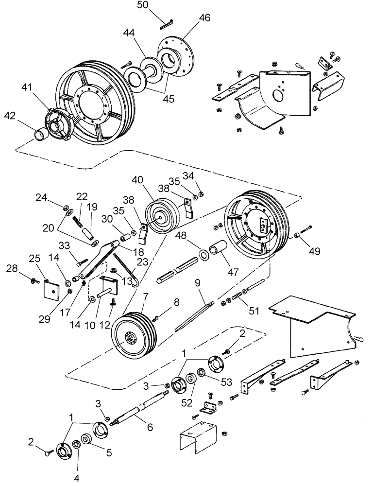 Схема запчастей Case IH 1640 - (9A-24) - FEEDER JACKSHAFT DRIVE (13) - FEEDER