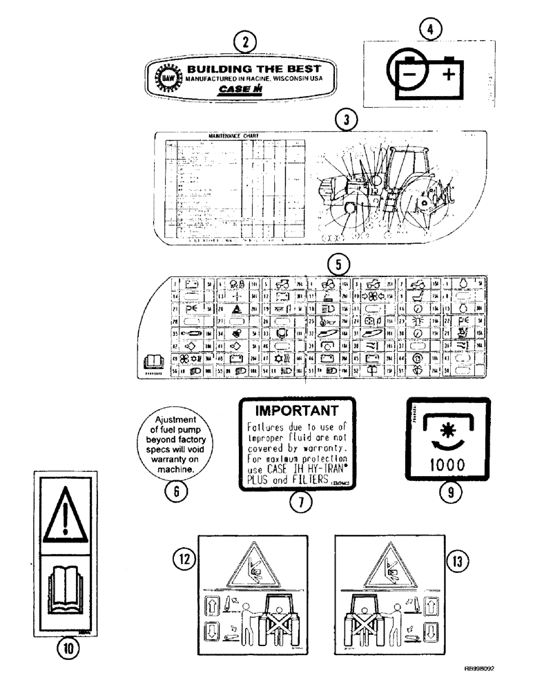 Схема запчастей Case IH MX200 - (9-164) - DECALS, FINNISH (09) - CHASSIS/ATTACHMENTS