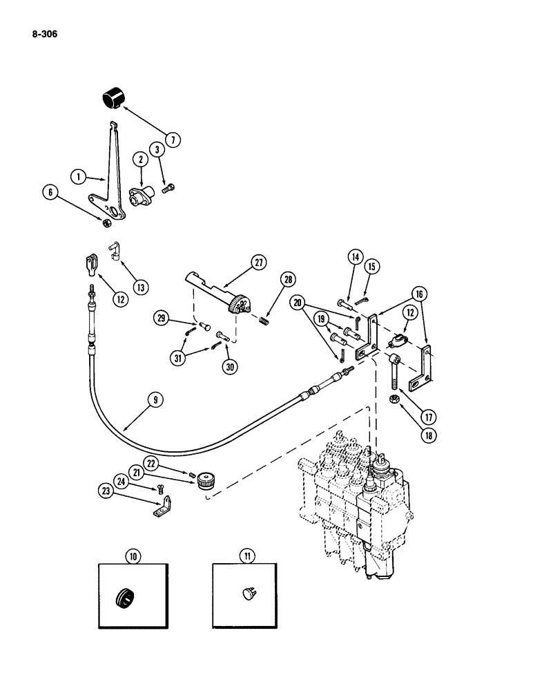 Схема запчастей Case IH 2094 - (8-306) - REMOTE HYDRAULICS, REMOTE ATTACHMENT - NO. 4 CIRCUIT (08) - HYDRAULICS