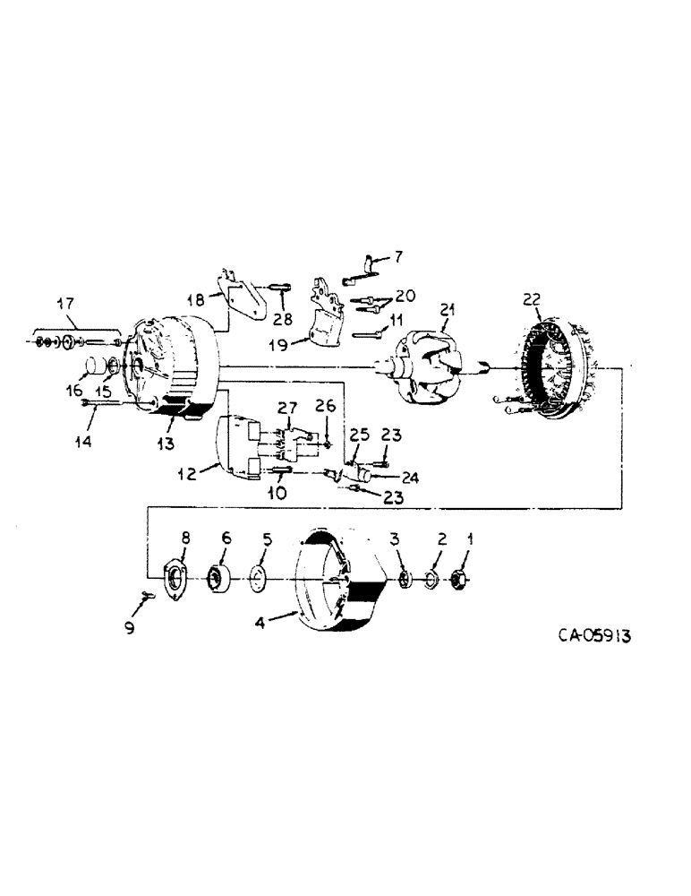 Схема запчастей Case IH 4386 - (08-03) - ELECTRICAL, ALTERNATOR-GENERATOR, WITH INTEGRAL SOLID STATE VOLTAGE REGULATOR (06) - ELECTRICAL