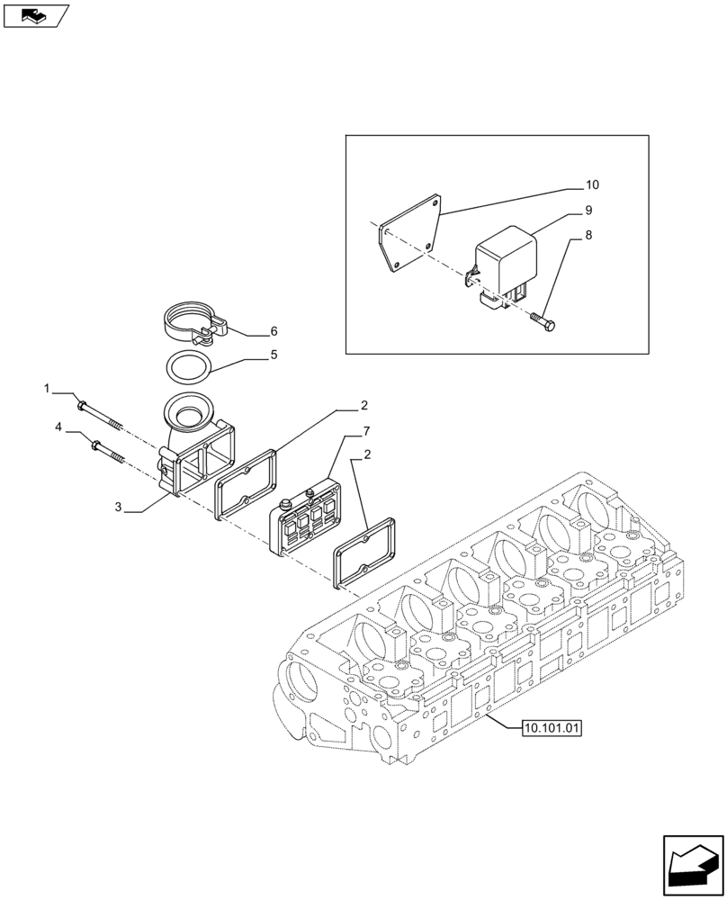 Схема запчастей Case IH F3BFE613B A002 - (10.254.01) - AIR LINES (504106378 - 504093419) (10) - ENGINE