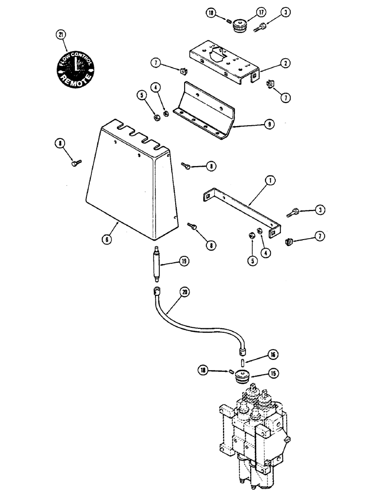 Схема запчастей Case IH 2390 - (8-282) - REMOTE HYDRAULIC FLOW CONTROLS (08) - HYDRAULICS