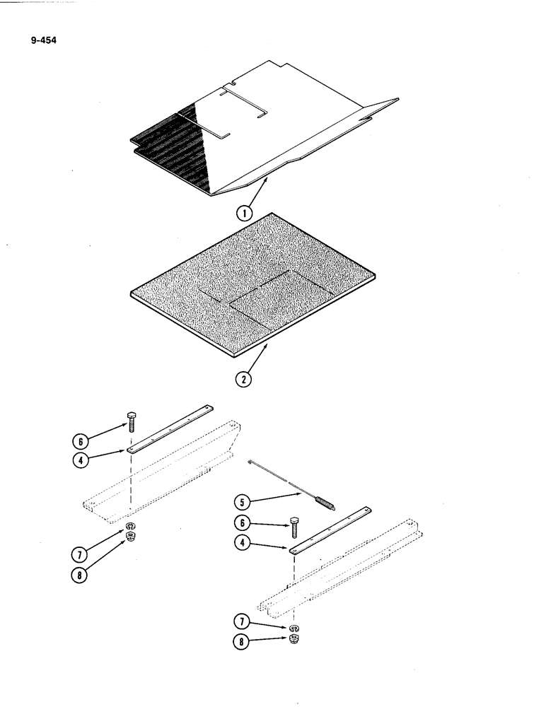 Схема запчастей Case IH 4494 - (9-454) - CAB, FLOOR MATS (09) - CHASSIS/ATTACHMENTS