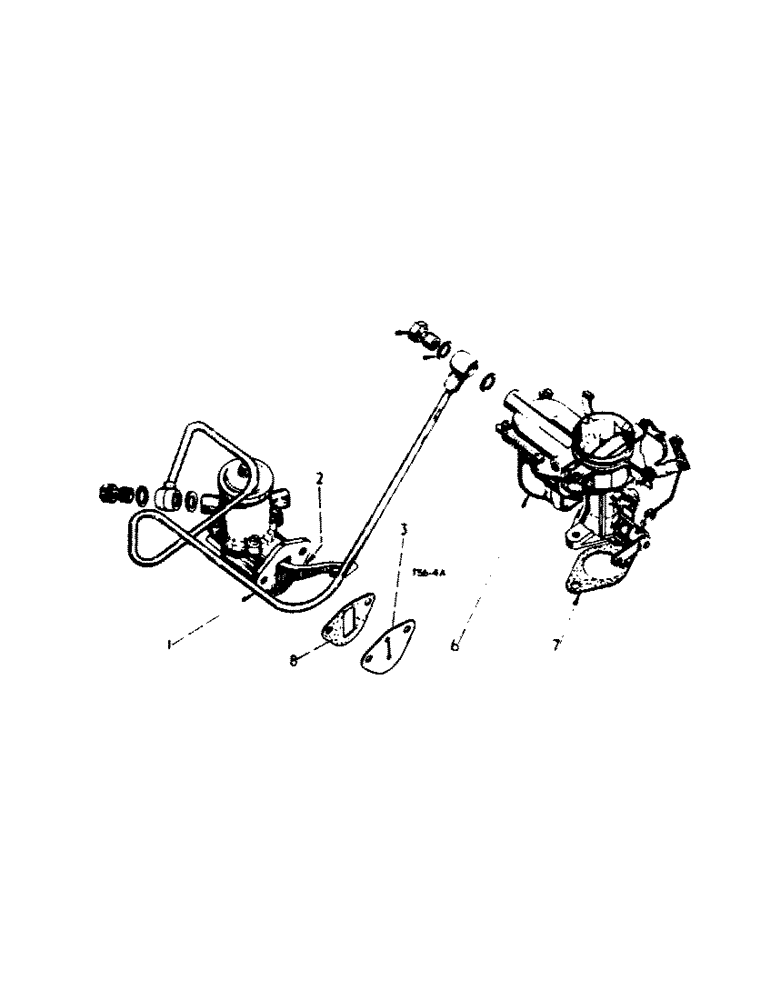 Схема запчастей Case IH 2350 - (2-11) - CARBURETTOR, FUEL PUMP AND PIPES (02) - ENGINE