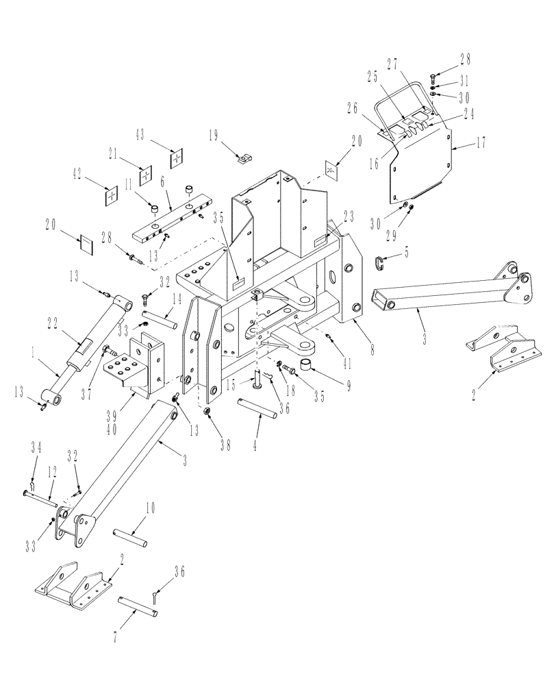 Схема запчастей Case IH BHX1114 - (04) - MAINFRAME & STABILIZERS 