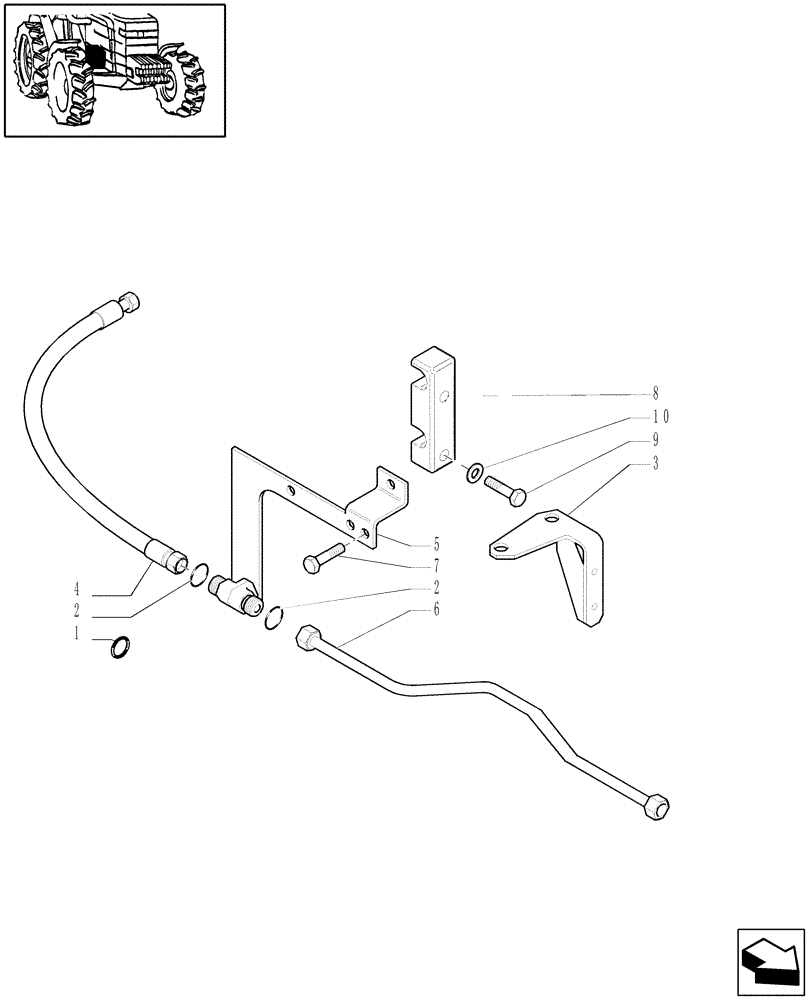 Схема запчастей Case IH MAXXUM 115 - (1.32.6/08) - (CL.3) FRONT AXLE WITH DOG CLUTCH LESS STEERING SENSOR - PIPES (03) - TRANSMISSION