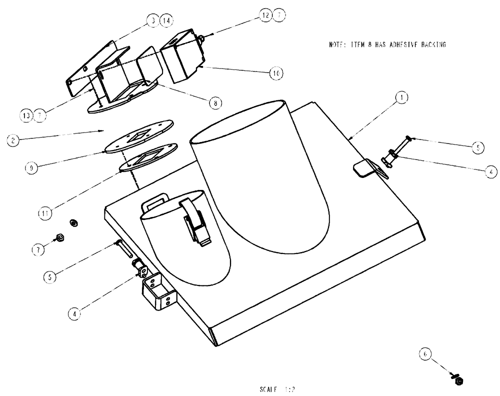 Схема запчастей Case IH 810 - (02-032) - COVER ASSEMBLY, RH BIN, W/ AUGER Bin Group