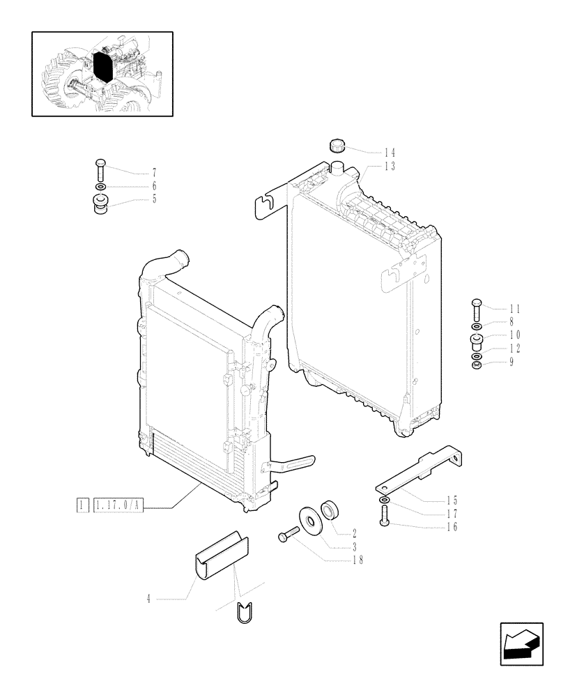 Схема запчастей Case IH PUMA 210 - (1.17.0[01]) - RADIATOR & RELATED PARTS - C5549 (02) - ENGINE EQUIPMENT