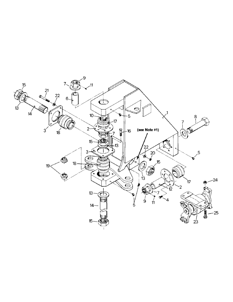 Схема запчастей Case IH KS-280 - (06-03) - CENTER YOKE (12) - FRAME