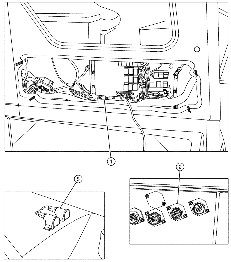 Схема запчастей Case IH 3185 - (12-005[01]) - CAB HARNESS PACKAGE (06) - ELECTRICAL