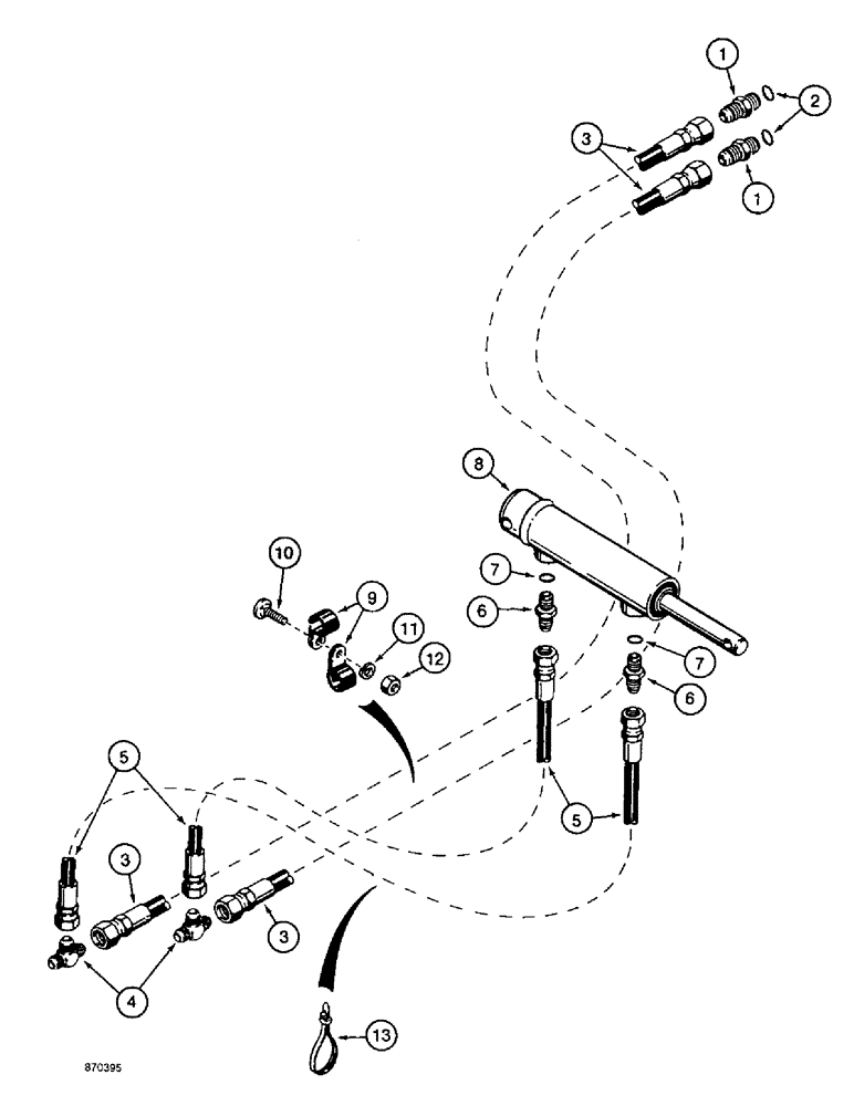 Схема запчастей Case IH 4900 - (8-10) - AUTOMATIC WING TRANSPORT LOCK HYDRAULIC CIRCUIT (08) - HYDRAULICS