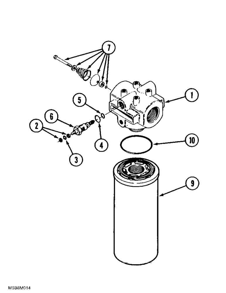 Схема запчастей Case IH 9370 - (8-036) - HIGH OUTPUT HYDRAULIC OIL FILTER ASSEMBLY (08) - HYDRAULICS