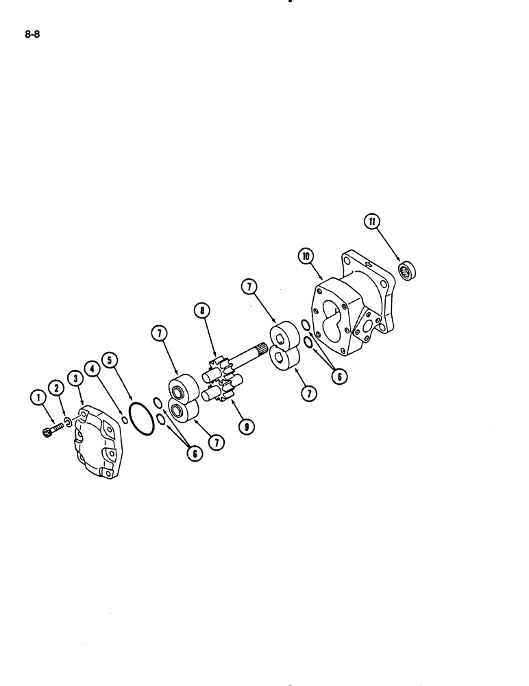 Схема запчастей Case IH 235 - (8-08) - HYDRAULIC PUMP (08) - HYDRAULICS