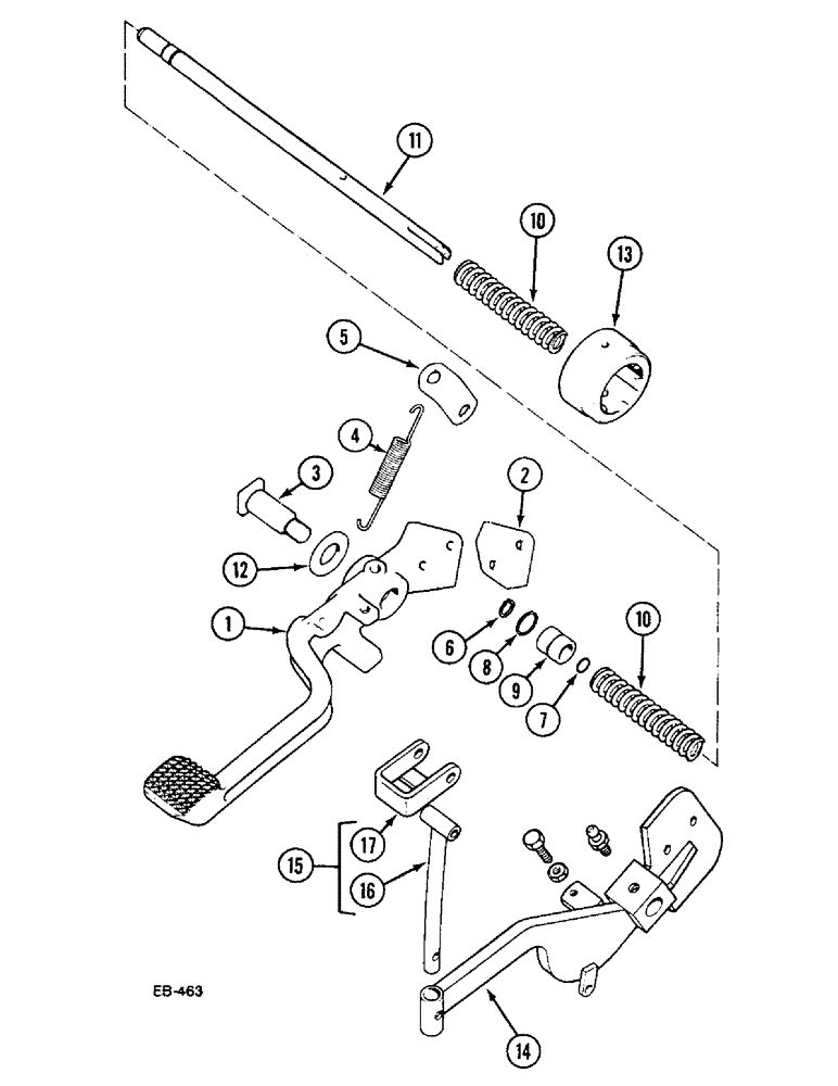 Схема запчастей Case IH 733 - (6-368) - DIFFERENTIAL LOCK (06) - POWER TRAIN