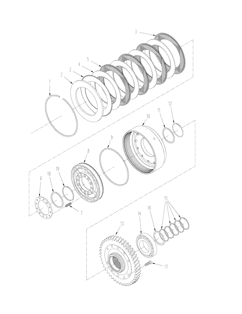 Схема запчастей Case IH STEIGER 385 - (06-40) - MANUAL SHIFT TRANSMISSION - INPUT SHAFT ASSEMBLY (06) - POWER TRAIN