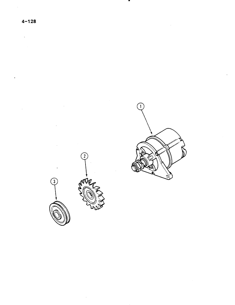 Схема запчастей Case IH 485 - (4-128) - ALTERNATOR 65 AMP, LUCAS (04) - ELECTRICAL SYSTEMS