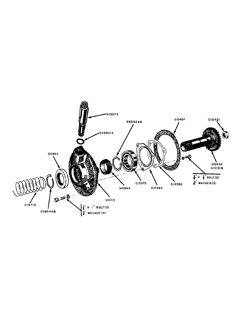 Схема запчастей Case IH 300-SERIES - (092) - HYDRAULIC PUMP AND TACHOMETER DRIVE HOUSING ASSEMBLY (06) - POWER TRAIN