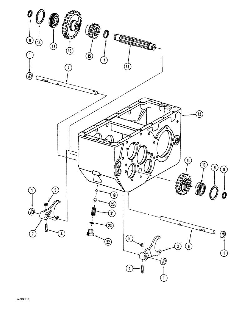 Схема запчастей Case IH 1800 - (6-36) - TRANSMISSION, MAIN SHAFT (03) - POWER TRAIN