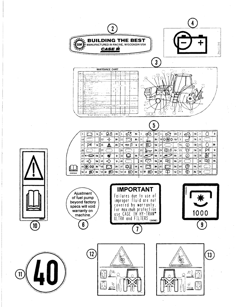 Схема запчастей Case IH MX200 - (09-70) - DECALS - GERMAN (09) - CHASSIS/ATTACHMENTS