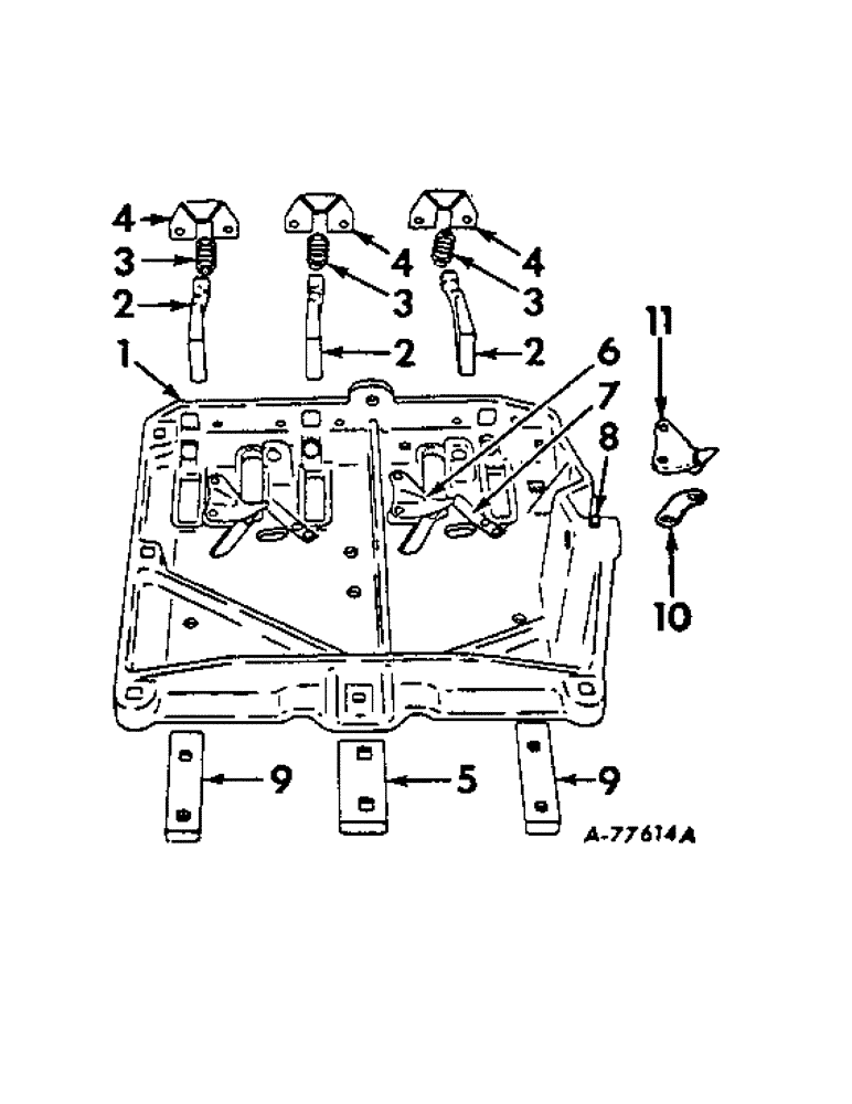 Схема запчастей Case IH 57 - (A-31) - KNOTTER BASE PLATE 