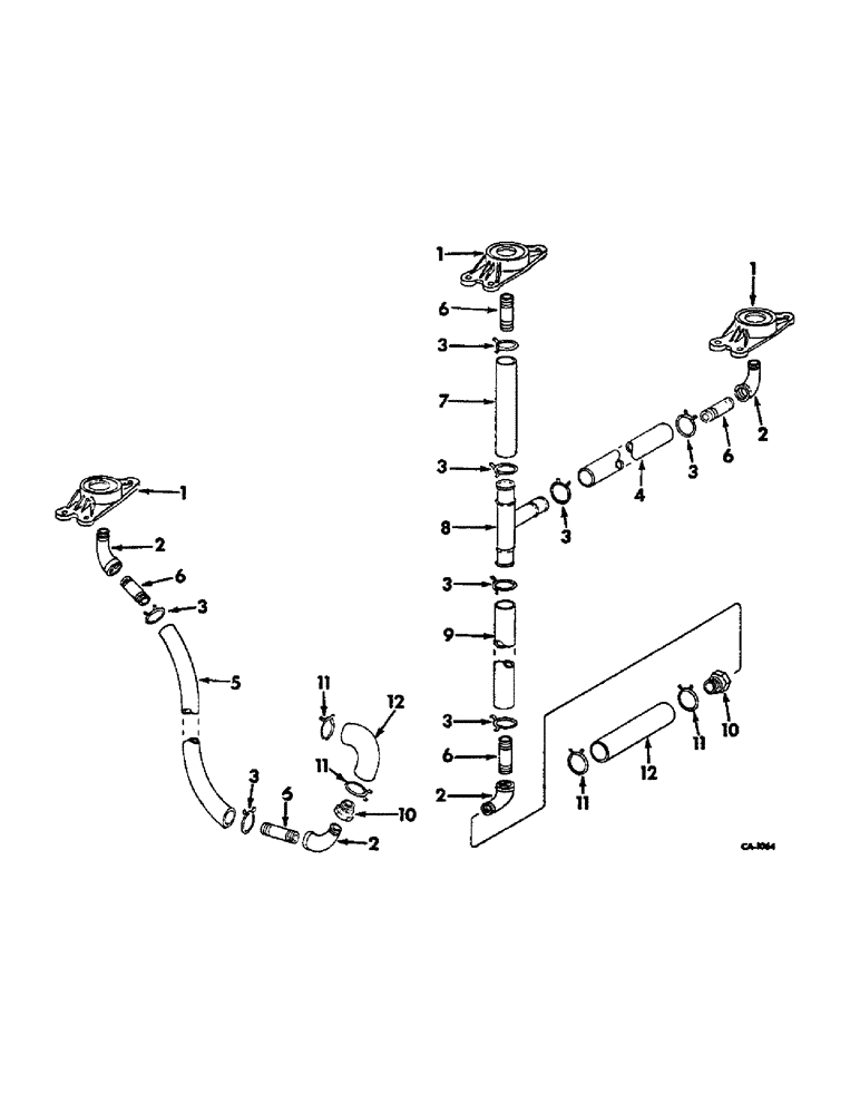 Схема запчастей Case IH LIQUID - (B-40) - LIQUID FERTILIZERS - SQUEEZE PUMP, LIQUID FERTILIZER SQUEEZE PUMP, CONNECTIONS USED W/56 & 66 6-ROW 