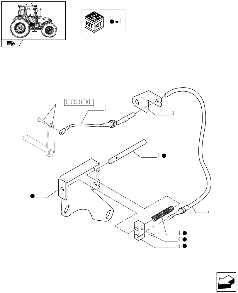 Схема запчастей Case IH FARMALL 60 - (1.27.4) - TRANSMISSION WITH SYNCHRO SHUTTLE - REVERSER INTERLOCK MECHANISM (03) - TRANSMISSION