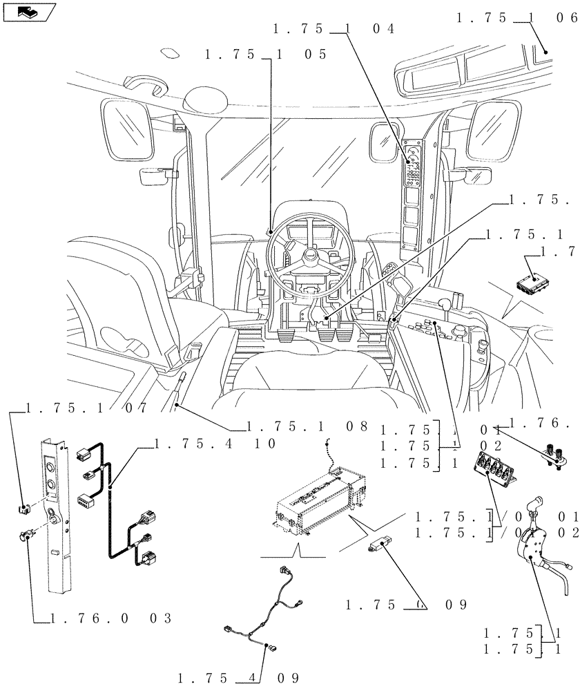 Схема запчастей Case IH MAXXUM 140 - (SEC. 06[04]) - ELECTRICAL SYSTEM (00) - GENERAL