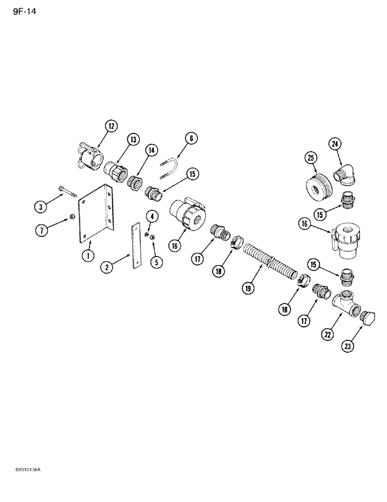 Схема запчастей Case IH 950 - (9F-14) - LIQUID FERTILIZER CENTRAL FILL SYSTEM, ALL RIGID PLANTERS (09) - CHASSIS/ATTACHMENTS