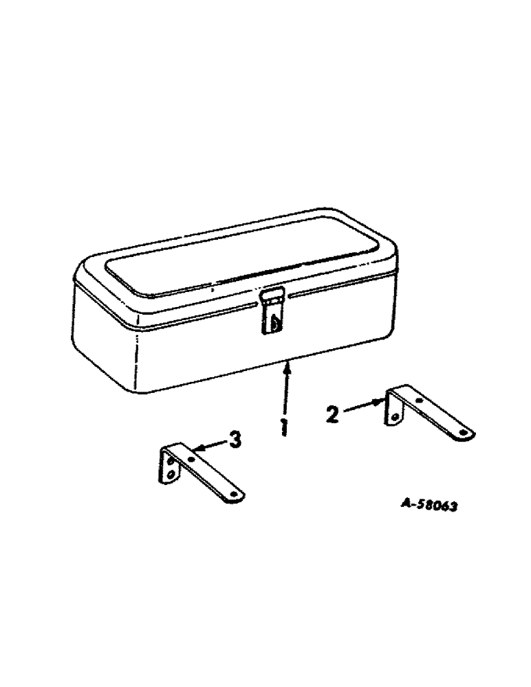 Схема запчастей Case IH 1456 - (02-02) - MISCELLANEOUS, TOOL BOX, MOUNTED ON FRONT CHANNEL Accessories & Attachments / Miscellaneous