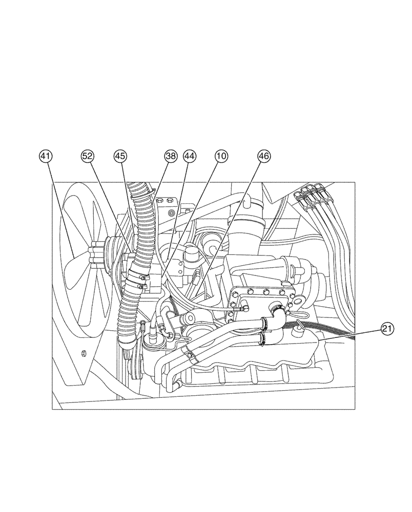 Схема запчастей Case IH 4300 - (02-002[04]) - ENGINE GROUP (4300 ONLY) (01) - ENGINE