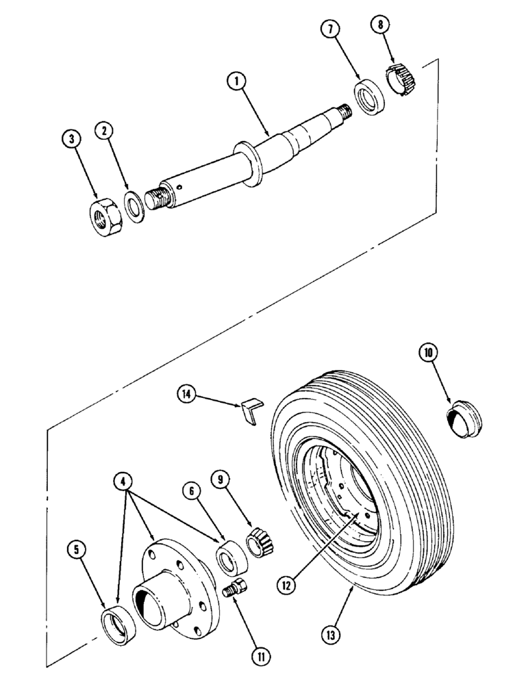 Схема запчастей Case IH 310 - (9-038) - FRONT FURROW WHEEL (09) - CHASSIS/ATTACHMENTS