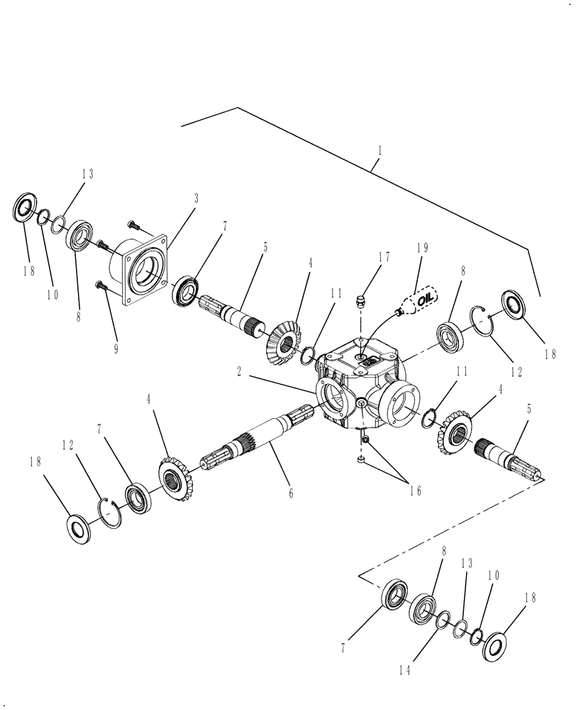 Схема запчастей Case IH 717675056 - (029) - GEARBOX 