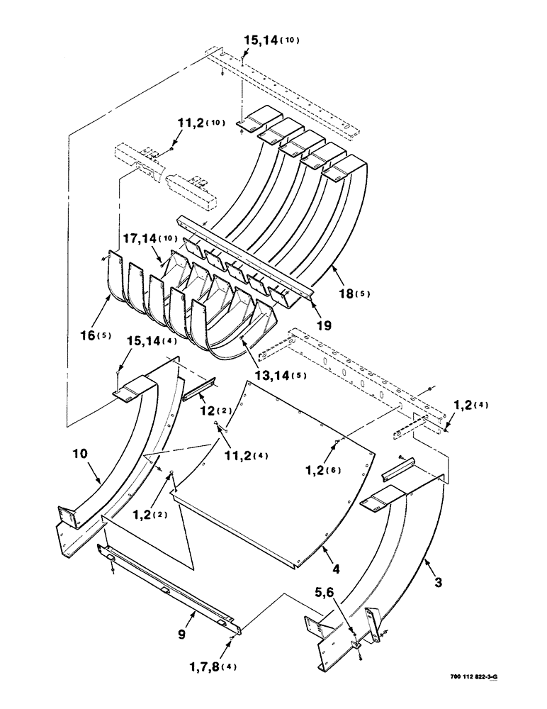 Схема запчастей Case IH 8590 - (05-14) - FEEDER CHUTE ASSEMBLY (13) - FEEDER