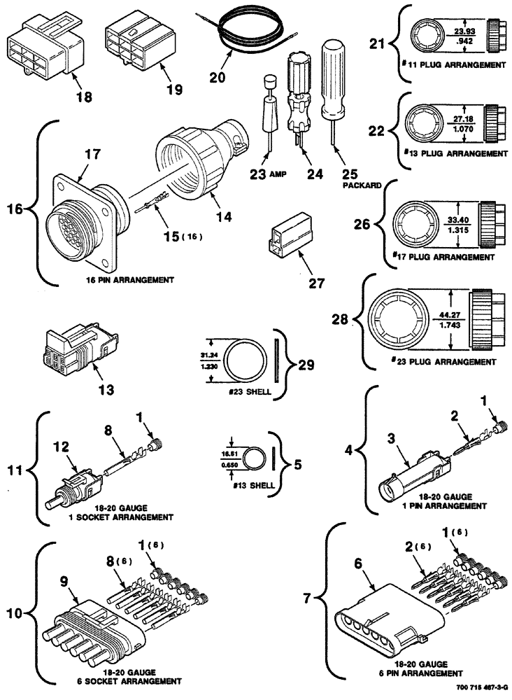 Схема запчастей Case IH 8870 - (04-36) - ELECTRICAL HARNESS SERVICE PARTS (55) - ELECTRICAL SYSTEMS