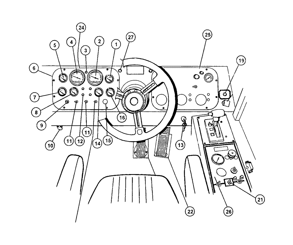 Схема запчастей Case IH 4330 - (01-001) - DASH CONTROLS (10) - CAB