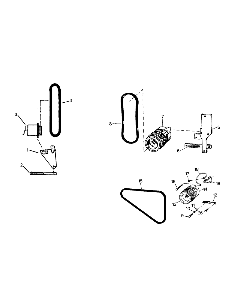 Схема запчастей Case IH STEIGER - (02-06) - ALTERNATOR MOUNTS & BELTS (06) - ELECTRICAL