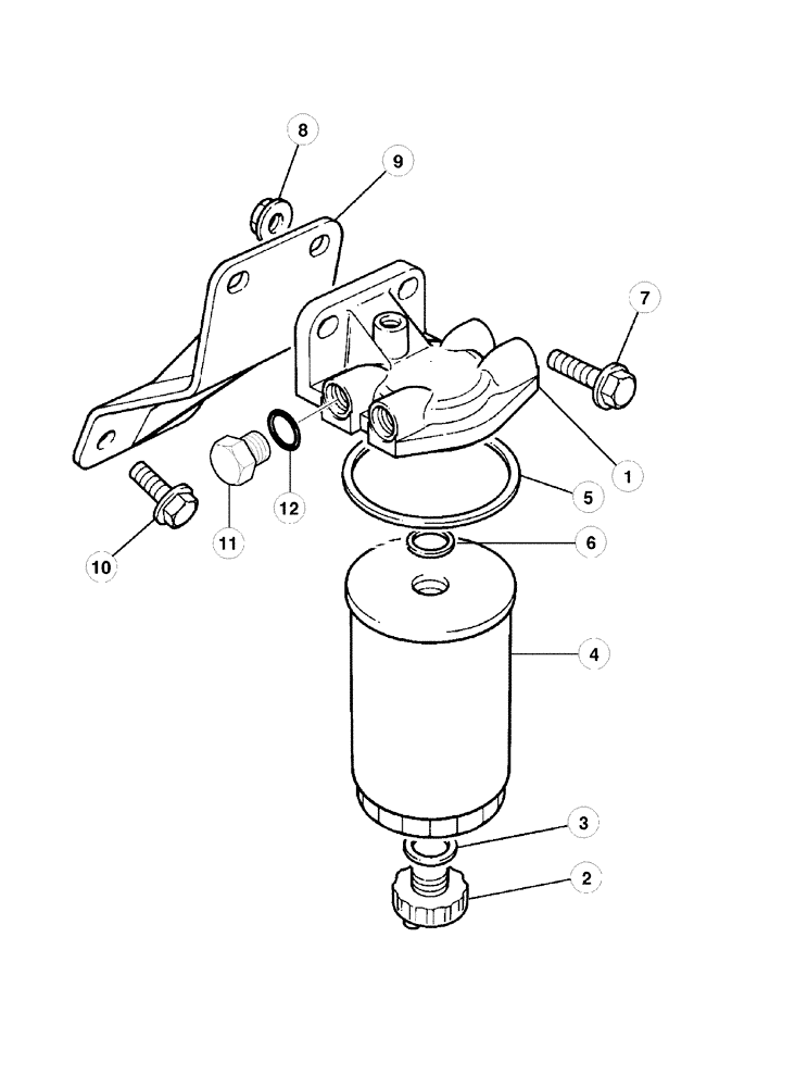 Схема запчастей Case IH C70 - (03-01) - FUEL FILTER (03) - FUEL SYSTEM