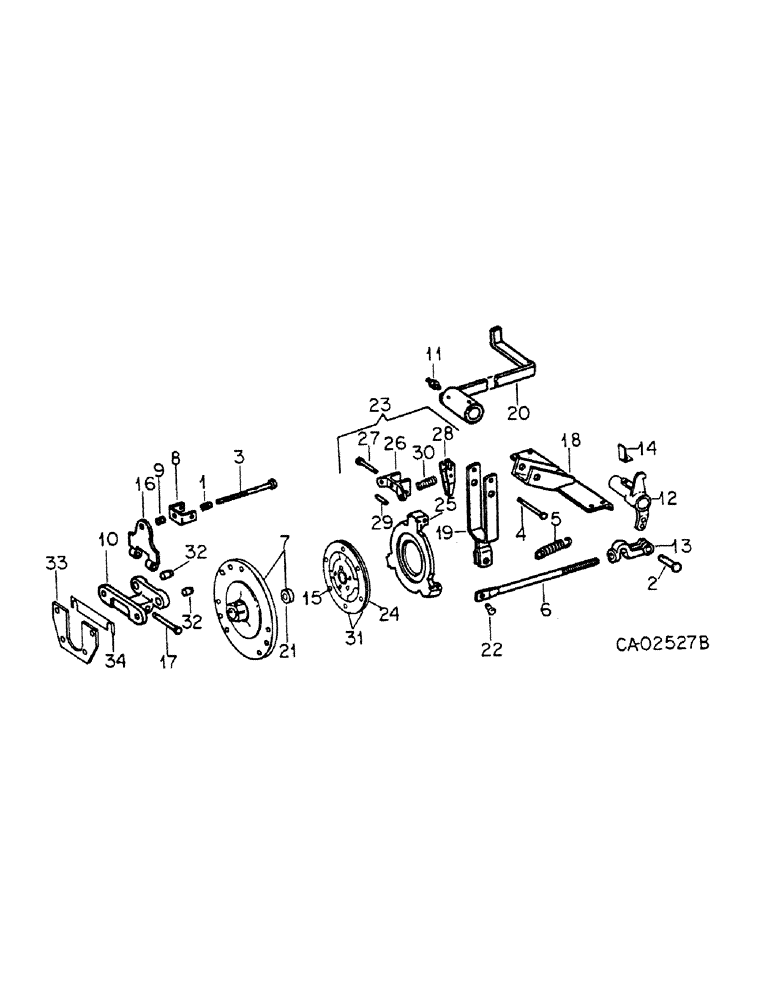 Схема запчастей Case IH 154 - (07-03) - DRIVE TRAIN, CLUTCH AND CONTROLS, CUB 154 LO-BOY W/ S/N 21492 & ABOVE, & ALL CUB 185 LO-BOY TRACTORS (04) - Drive Train