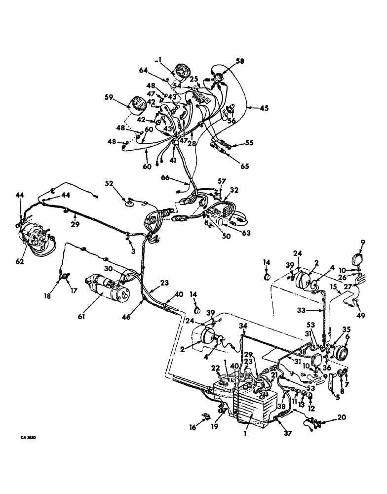 Схема запчастей Case IH 664 - (08-06) - ELECTRICAL, STARTING AND LIGHTING (06) - ELECTRICAL