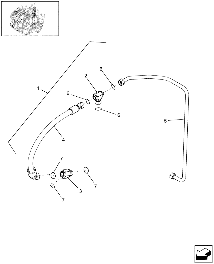 Схема запчастей Case IH AFX8010 - (C.20.F.19) - KIT, OIL COOL BYPASS - HYDRO DRIVE C - Power Train