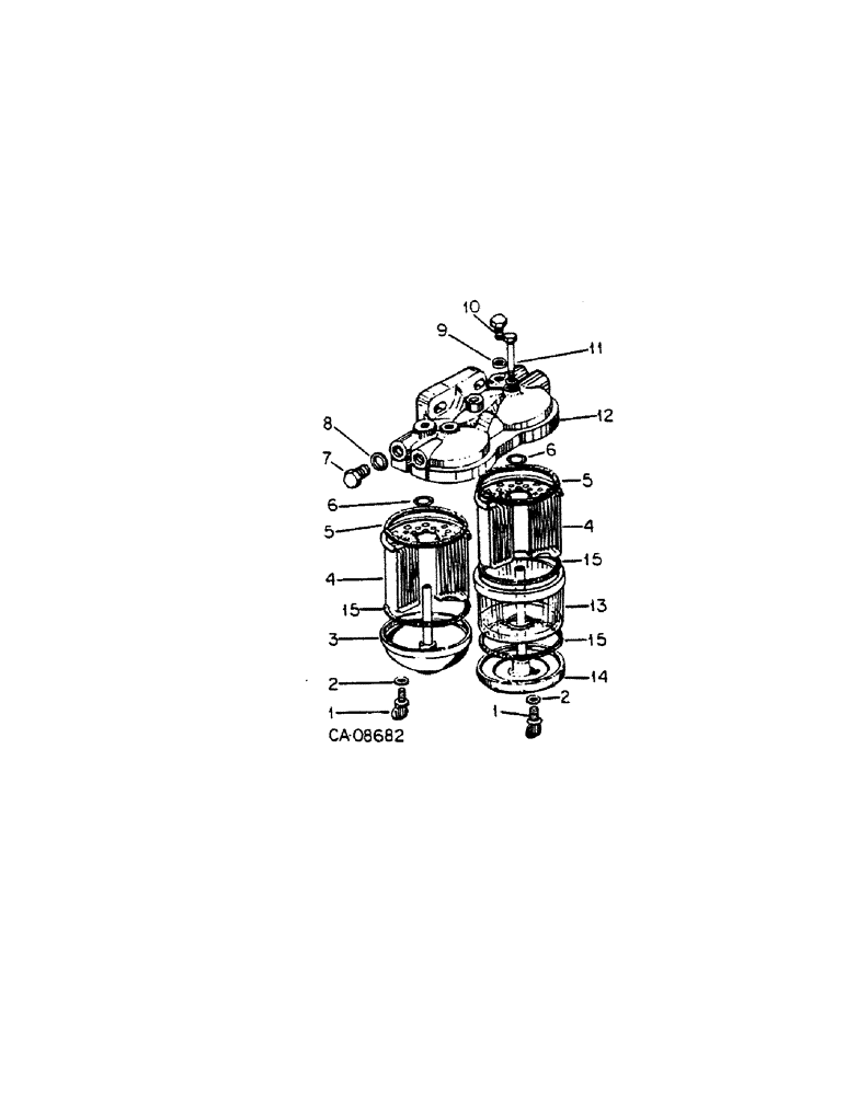 Схема запчастей Case IH 784 - (12-39) - POWER, TWIN FUEL FILTER, C.A.V., ENGINE SERIAL NO. 120521 AND ABOVE Power