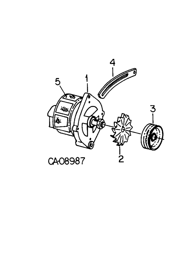 Схема запчастей Case IH 1470 - (08-21[1]) - ALTERNATOR-GENERATOR MOUNTING MOTOROLA 90 AMP ALTERNATOR (06) - ELECTRICAL