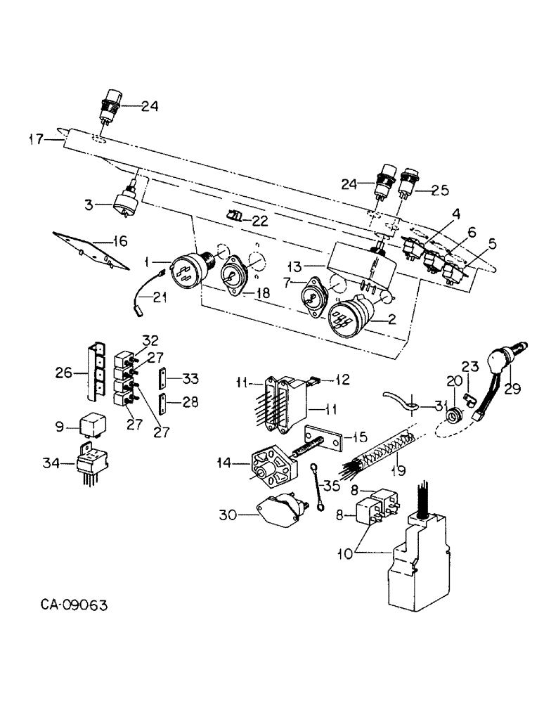 Схема запчастей Case IH 7288 - (08-11) - ELECTRICAL, INSTRUMENT PANEL AND FIREWALL WIRING AND FIREWALL WIRING AND CONNECTIONS (06) - ELECTRICAL