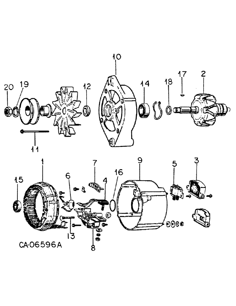 Схема запчастей Case IH 5088 - (08-10) - ELECTRICAL, ALTERNATOR-GENERATOR, 62 AMPS, MOTOROLA (06) - ELECTRICAL