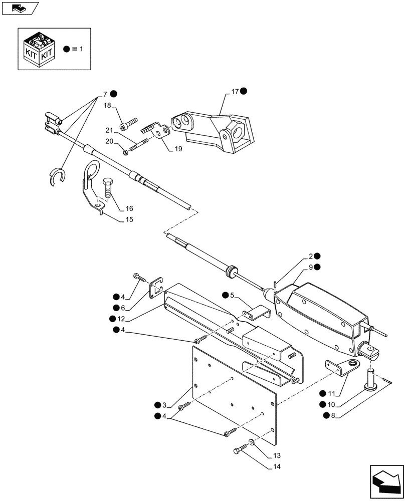 Схема запчастей Case IH PUMA 230 - (31.104.0101) - 4 SPEED SHIFTABLE PTO - ELECTRIC CONTROL (VAR.743349 / 743611) (31) - IMPLEMENT POWER TAKE OFF