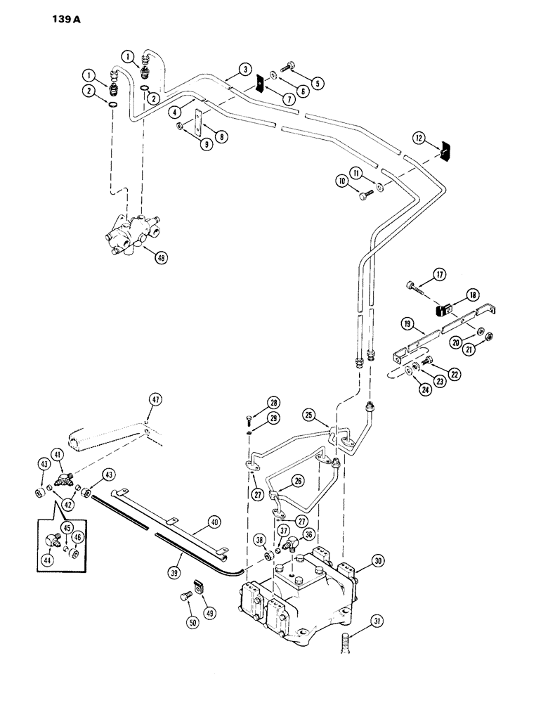 Схема запчастей Case IH 870 - (139A) - HYDROSTATIC STEERING SYS., W/ ADJUSTABLE AXLE OR DUAL FRONT WHEELS, USED PRIOR TO TRAC. S/N 8693001 (05) - STEERING