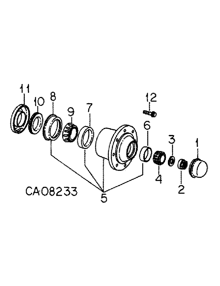 Схема запчастей Case IH 5088 - (14-06) - SUSPENSION, FRONT WHEEL HUB, BEARINGS AND CAP, TRACTORS WITH ADJUSTABLE HIGH CAPACITY FRONT AXLE Suspension