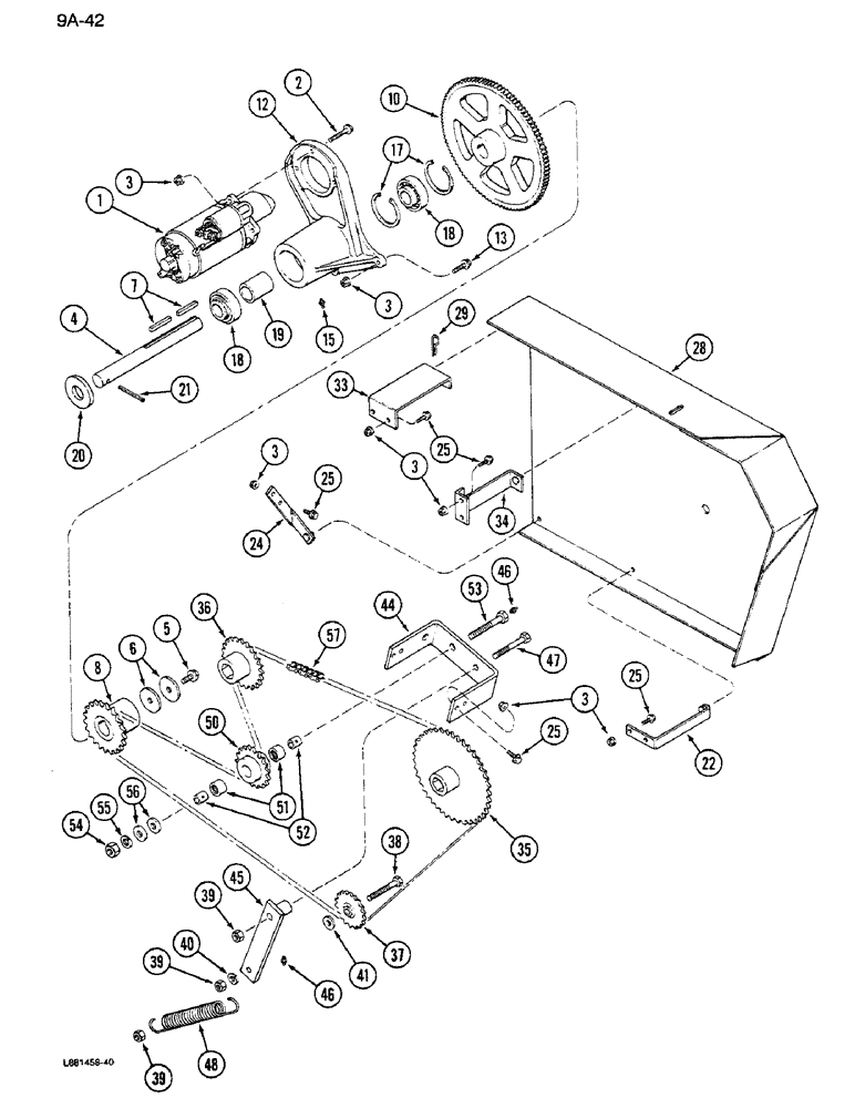 Схема запчастей Case IH 1640 - (9A-42) - FEEDER REVERSER, WITH ROCK TRAP (13) - FEEDER