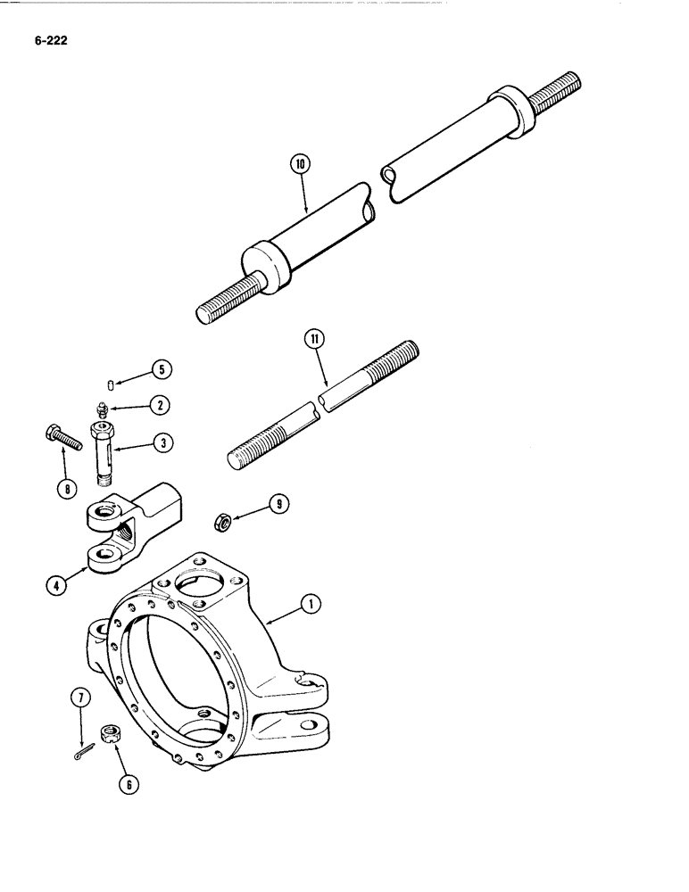 Схема запчастей Case IH 4494 - (6-222) - FRONT AND REAR TIE RODS, PRIOR TO AXLE SERIAL NO. 13015953 (06) - POWER TRAIN